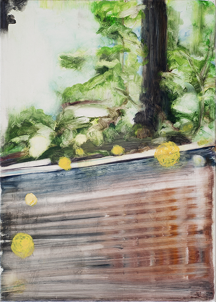 Oliver Krähenbühl, Sonnenwirbeltanz, oil on canvas, 70 x 50cm, 2018